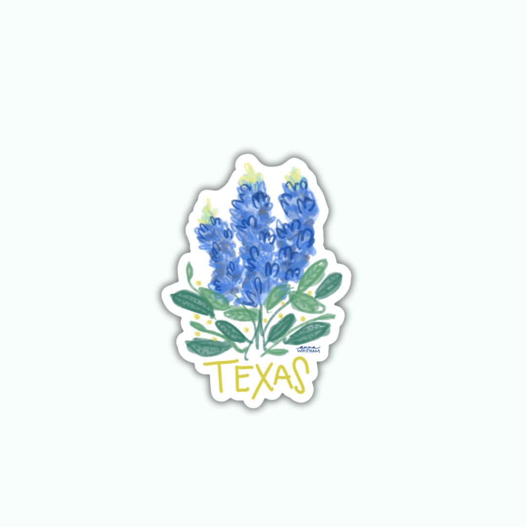 Texas Bluebonnet Sticker | Decorative Sticker | State Flower