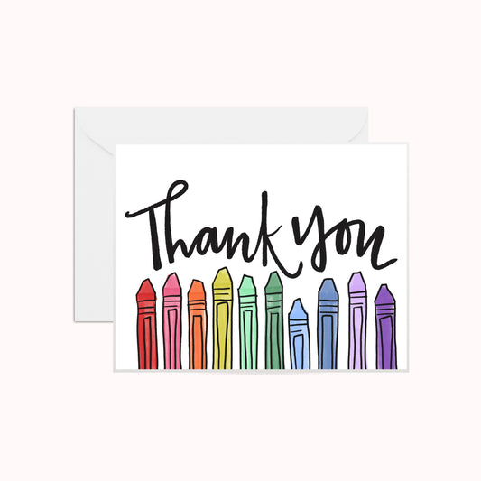 Crayon Thank You Greeting Card