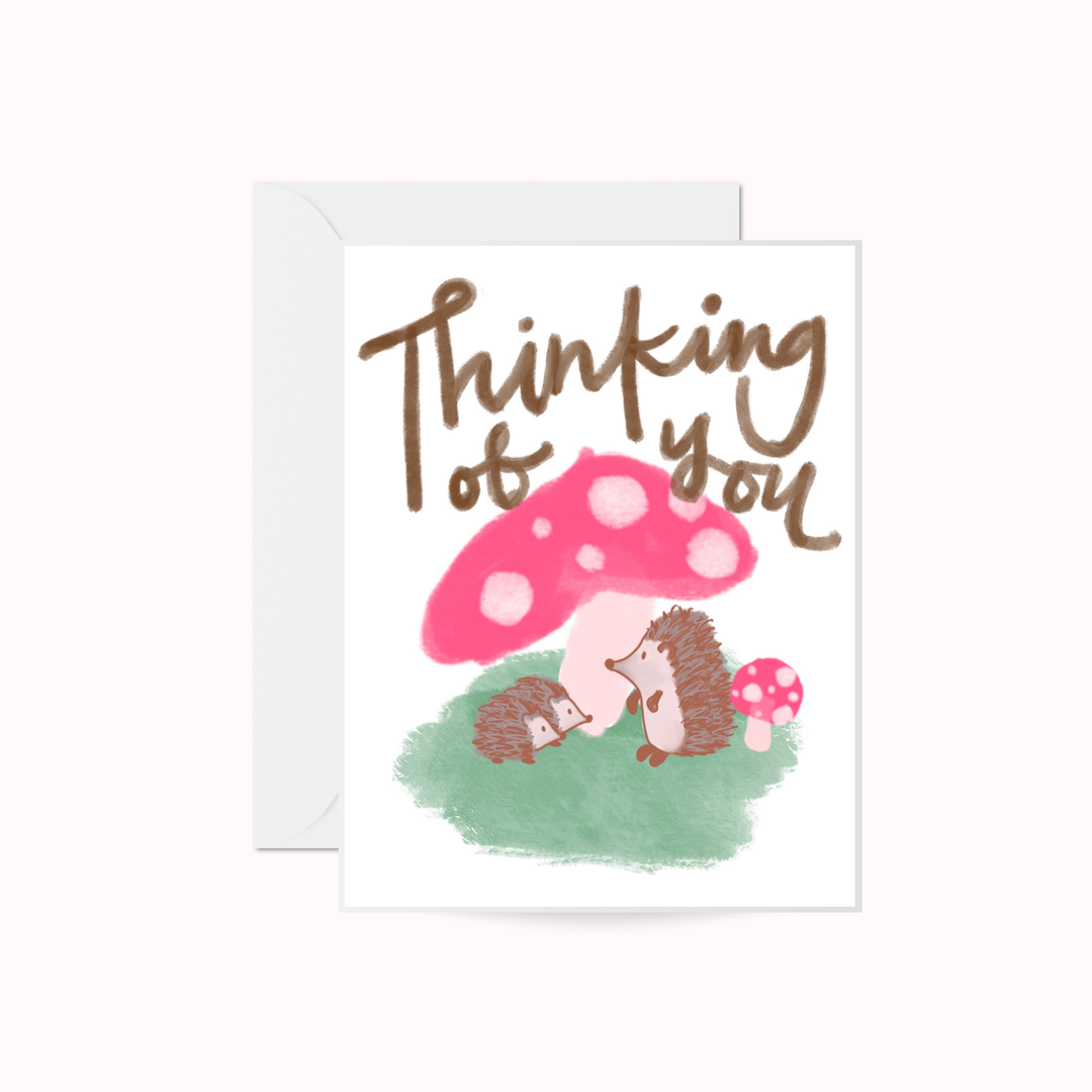 Thinking of You Hedgehog Greeting Card