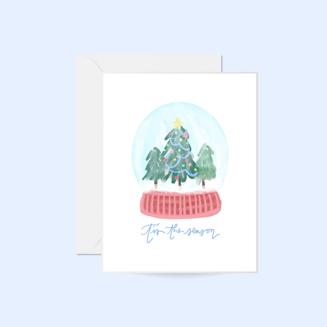 Tis the Season Snow Globe Notecard Set | Holiday |