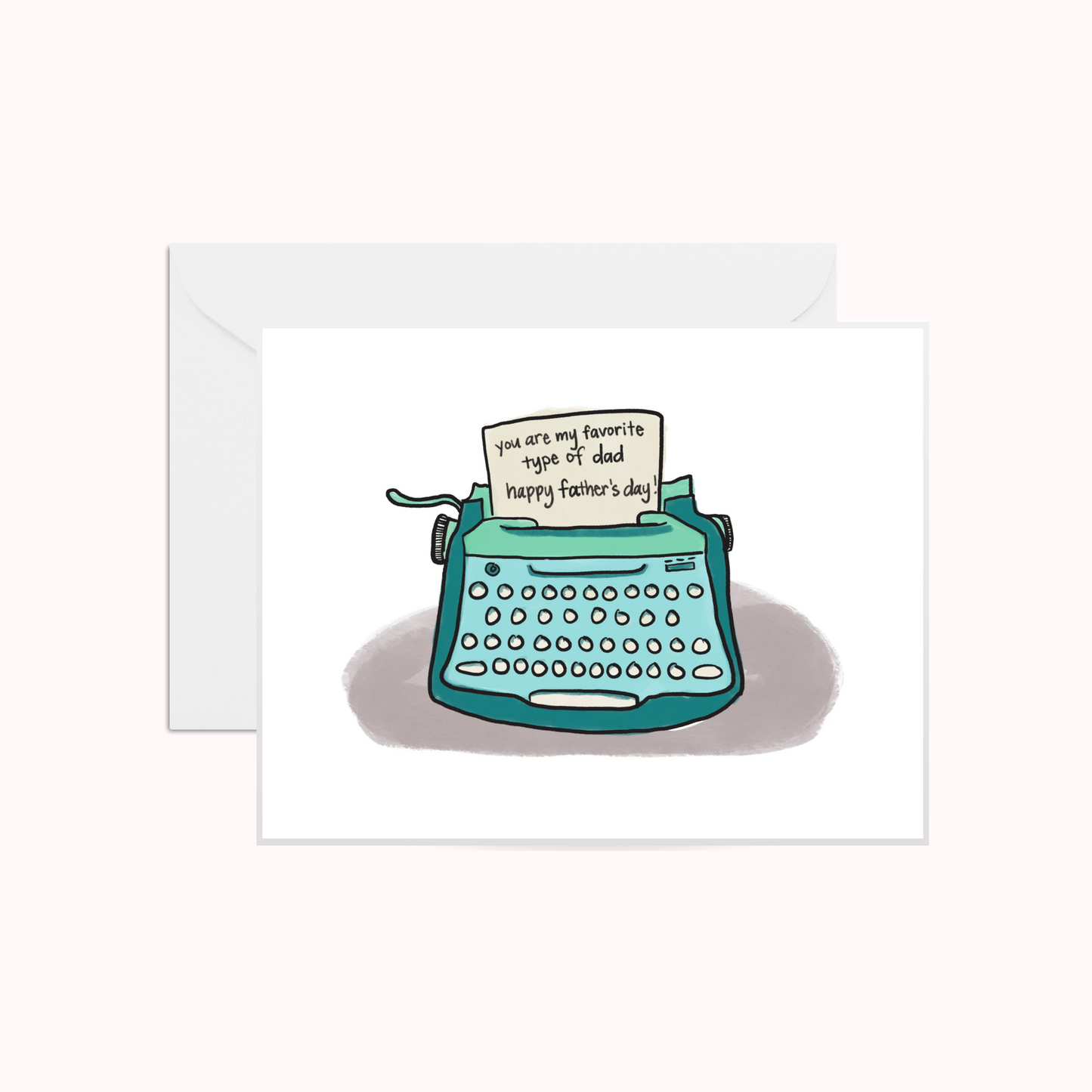 Typewriter Father's Day Card