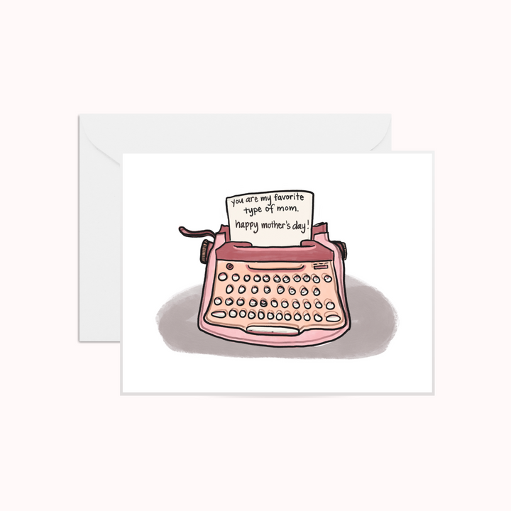 Typewriter Mother's Day Greeting Card