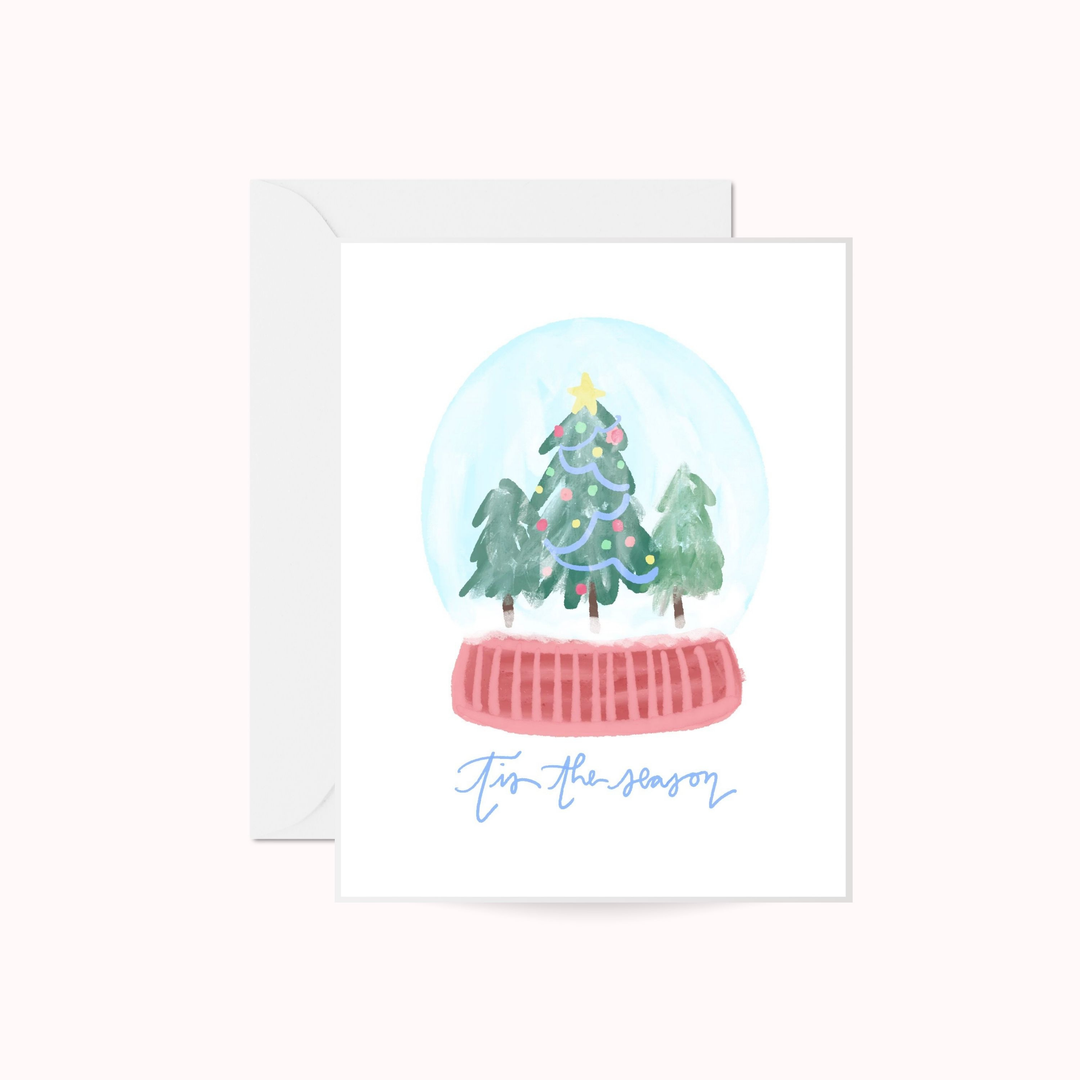 Tis the Season Snow Globe Greeting Card