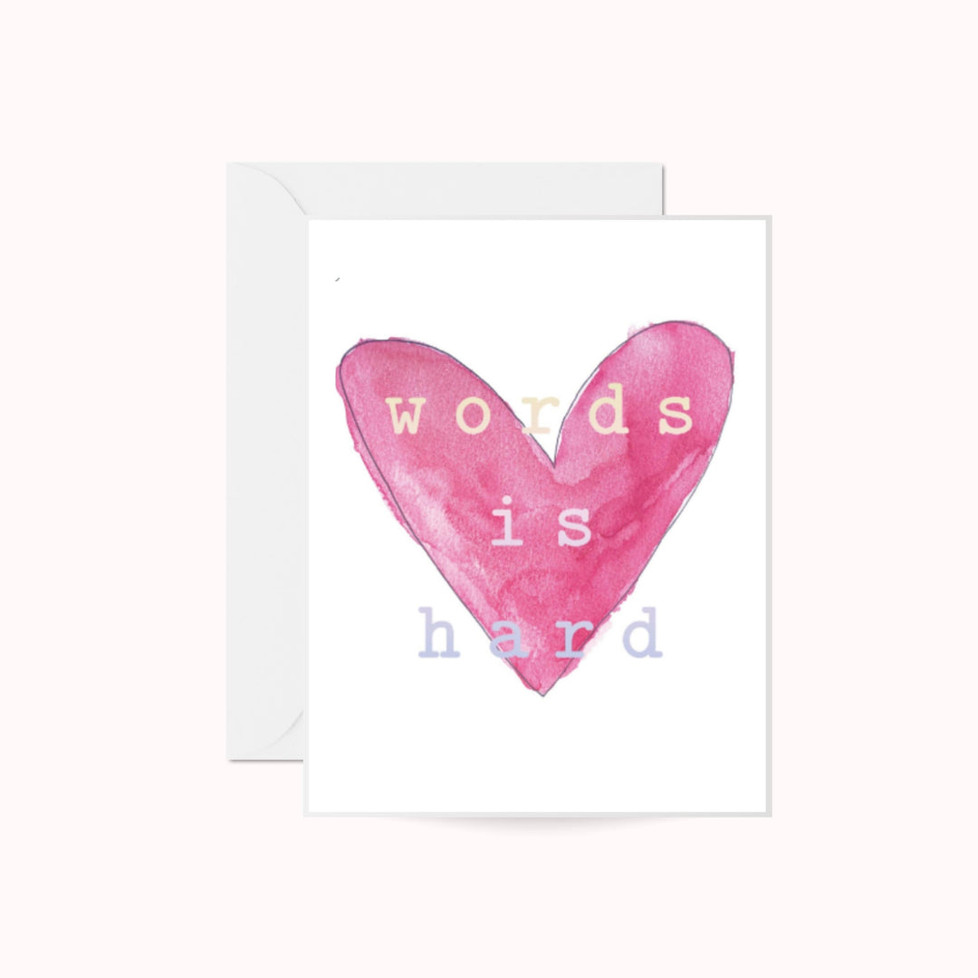 Word is Hard Greeting Card