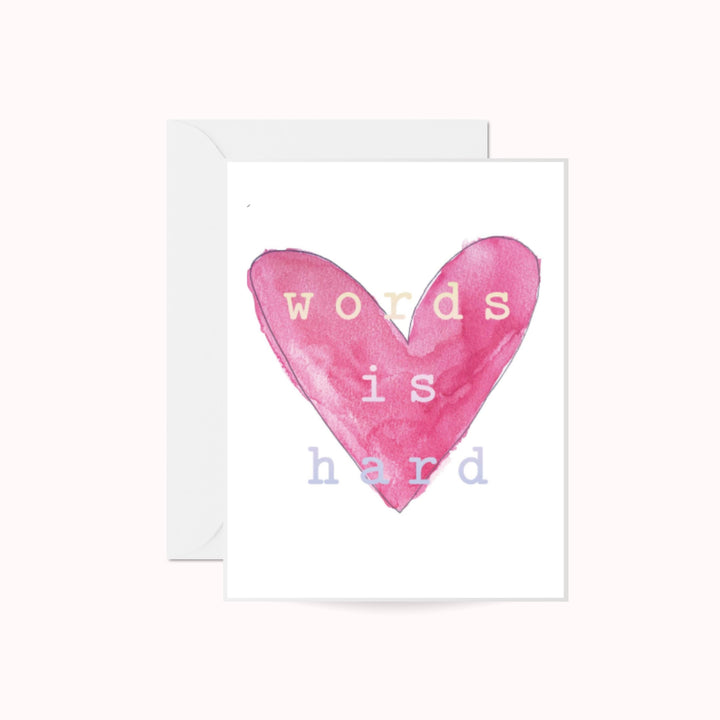 Word is Hard Greeting Card