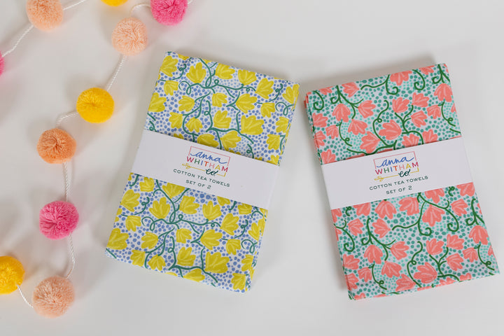 Yellow Vine Kitchen Towel Set