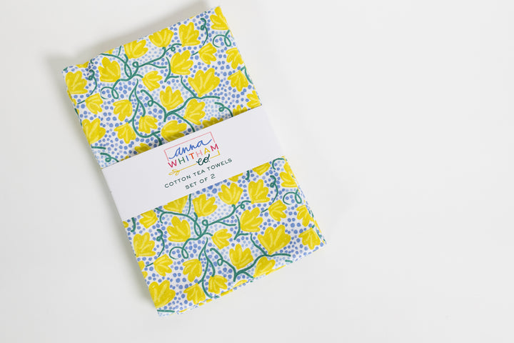 Yellow Vine Kitchen Towel Set