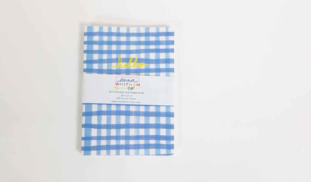 Hello Gingham Notebook Pack