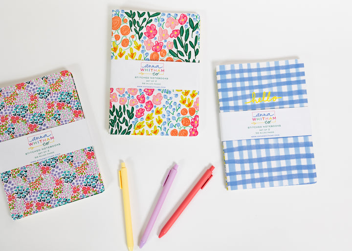 Hello Gingham Notebook Pack