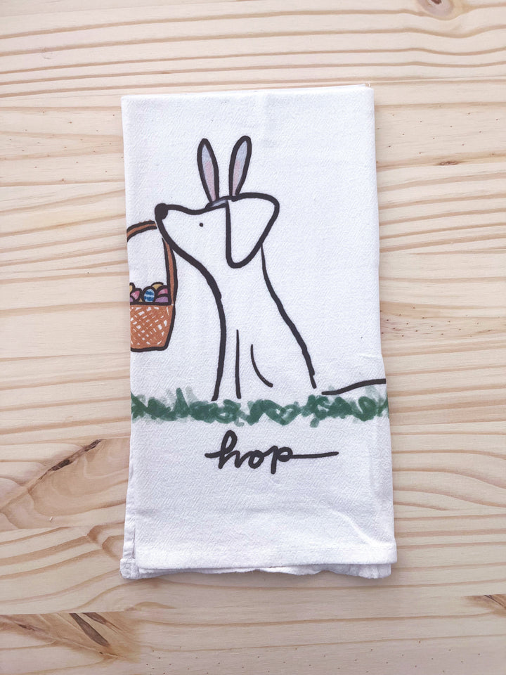 Hop Dog Tea Towel
