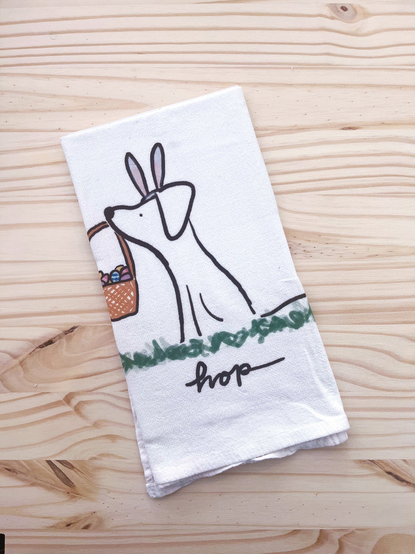 Hop Dog Tea Towel