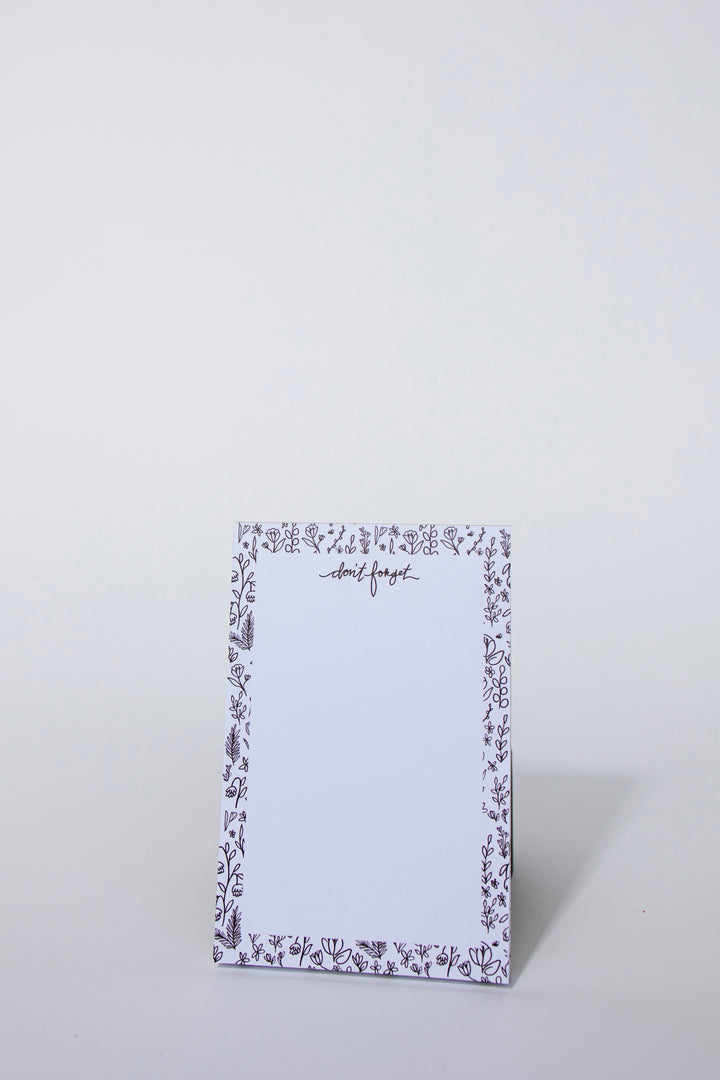 Inked Floral Notepad