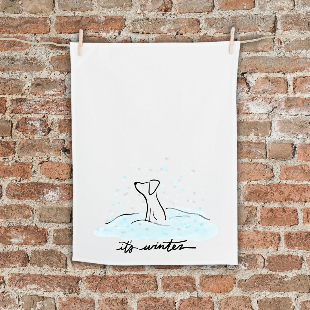 It’s Winter Dog Tea Towel