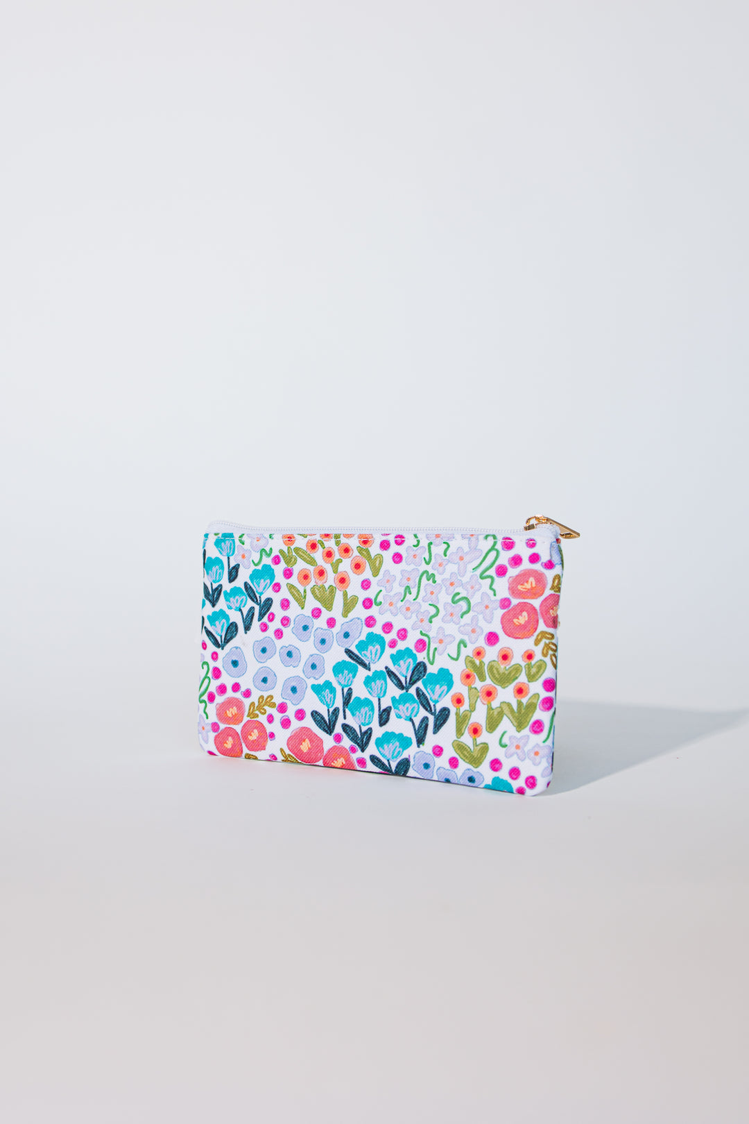 Ellender White Floral Pencil Pouch | Zipper Bag | Pencil Bag |