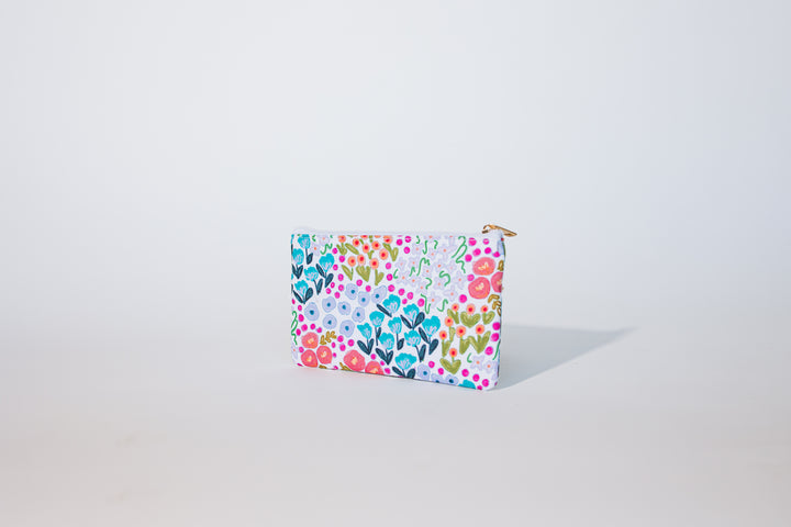 Ellender White Floral Accessory Pouch