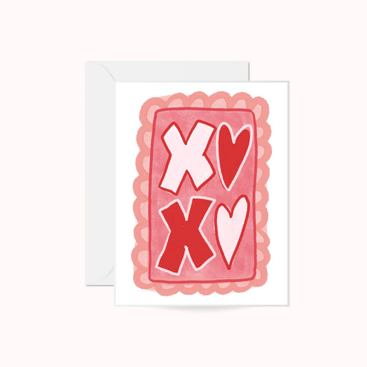 XOXO Stamp Valentine's Greeting Card