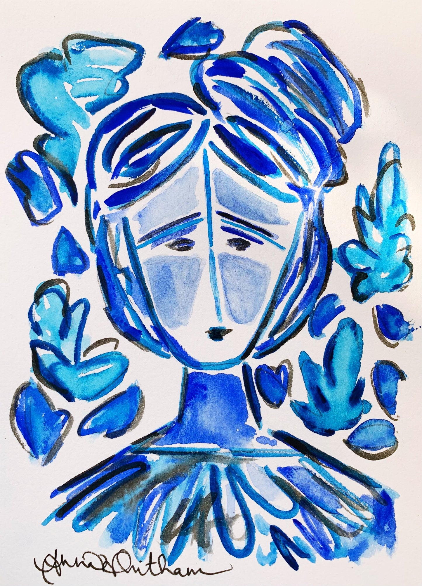 Cobalt Margaret Print