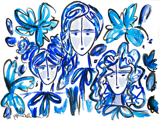 Azure Sisters Print