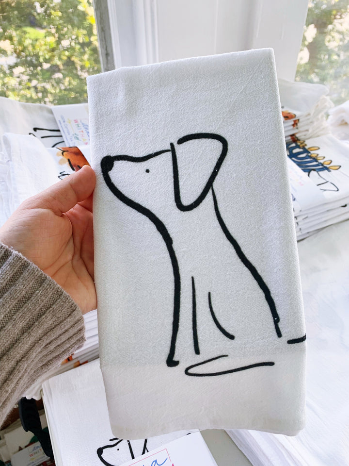 Simple Dog Tea Towel