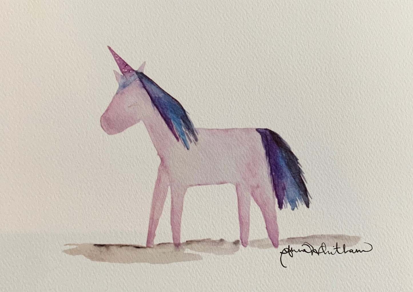 Watercolor Unicorn Print