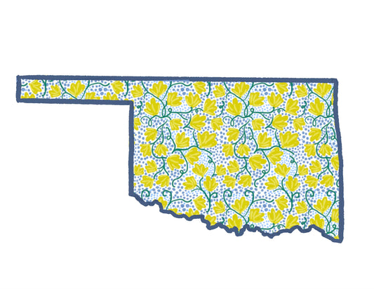 Oklahoma Vine Tea Towel