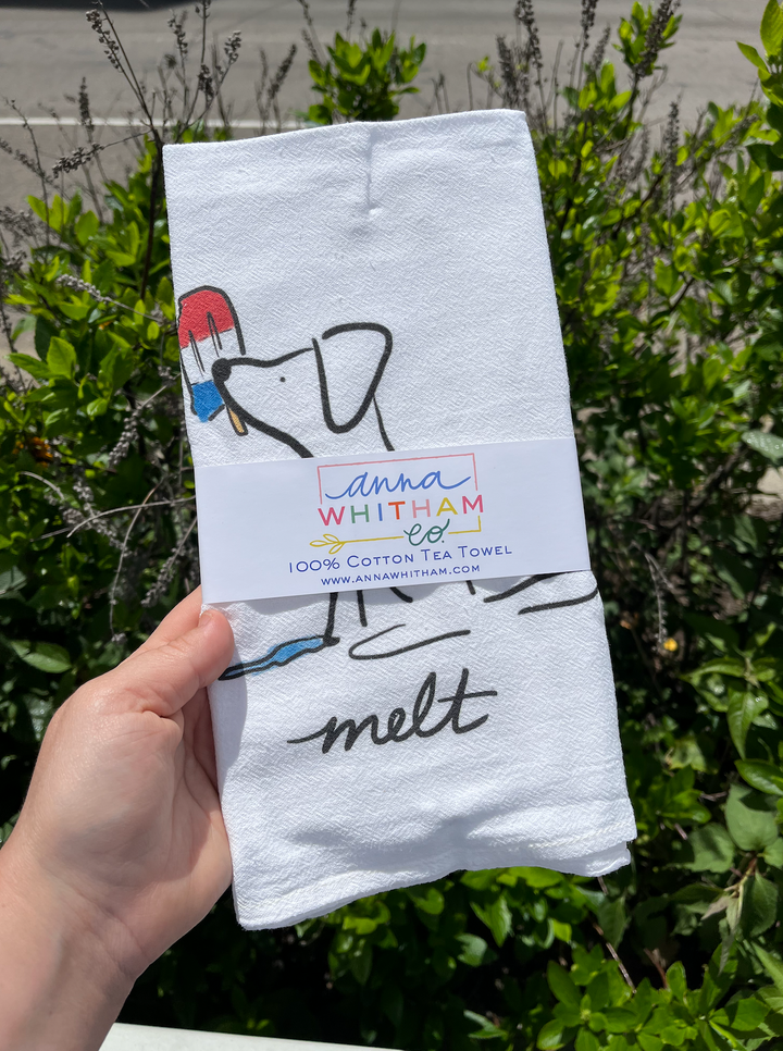 Melt Dog Tea Towel