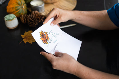 Gobble Dog Greeting Card