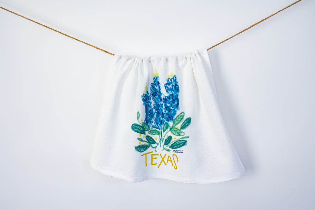 Texas Bluebonnet Tea Towel